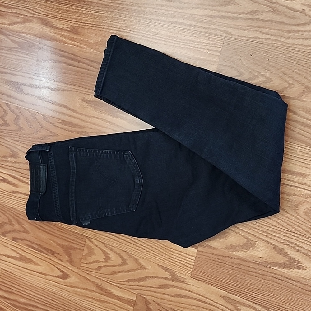Levi's mile high super skinny‎ black jeans size 28, unzip the legs